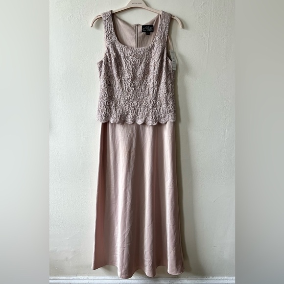 NWT Alex Evenings Purple Scoop Neck Maxi Dress | Size 14 - Picture 1 of 7